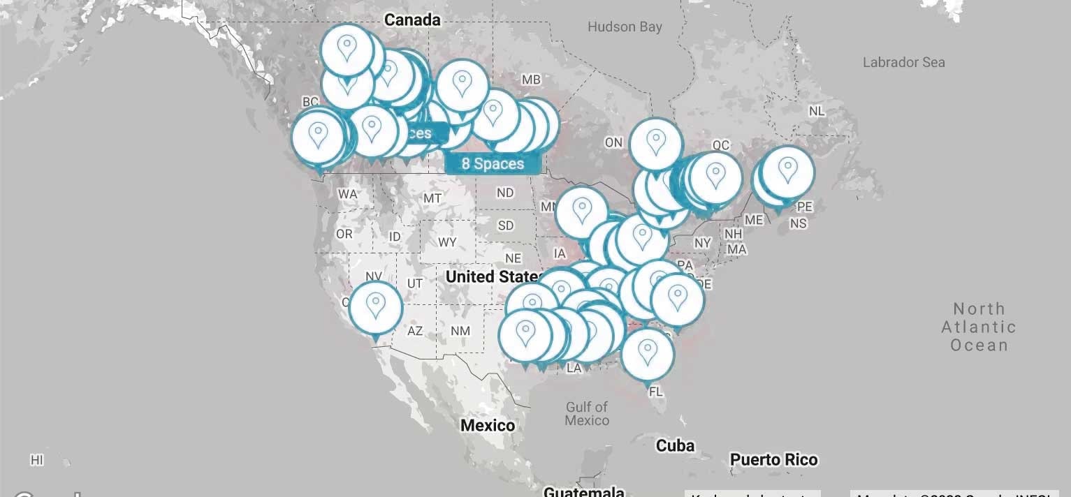 RV storage locations across the USA and Canada - RVSpace4Rent