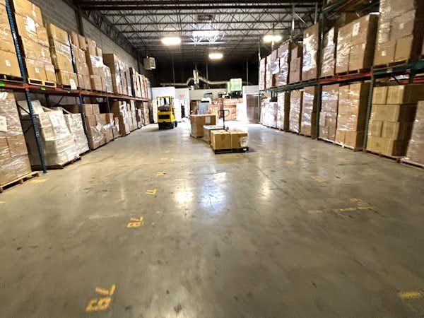 Up to 6000 square-foot of warehouse space available loading dock and drive up ramp available secured and monitored with cameras. 