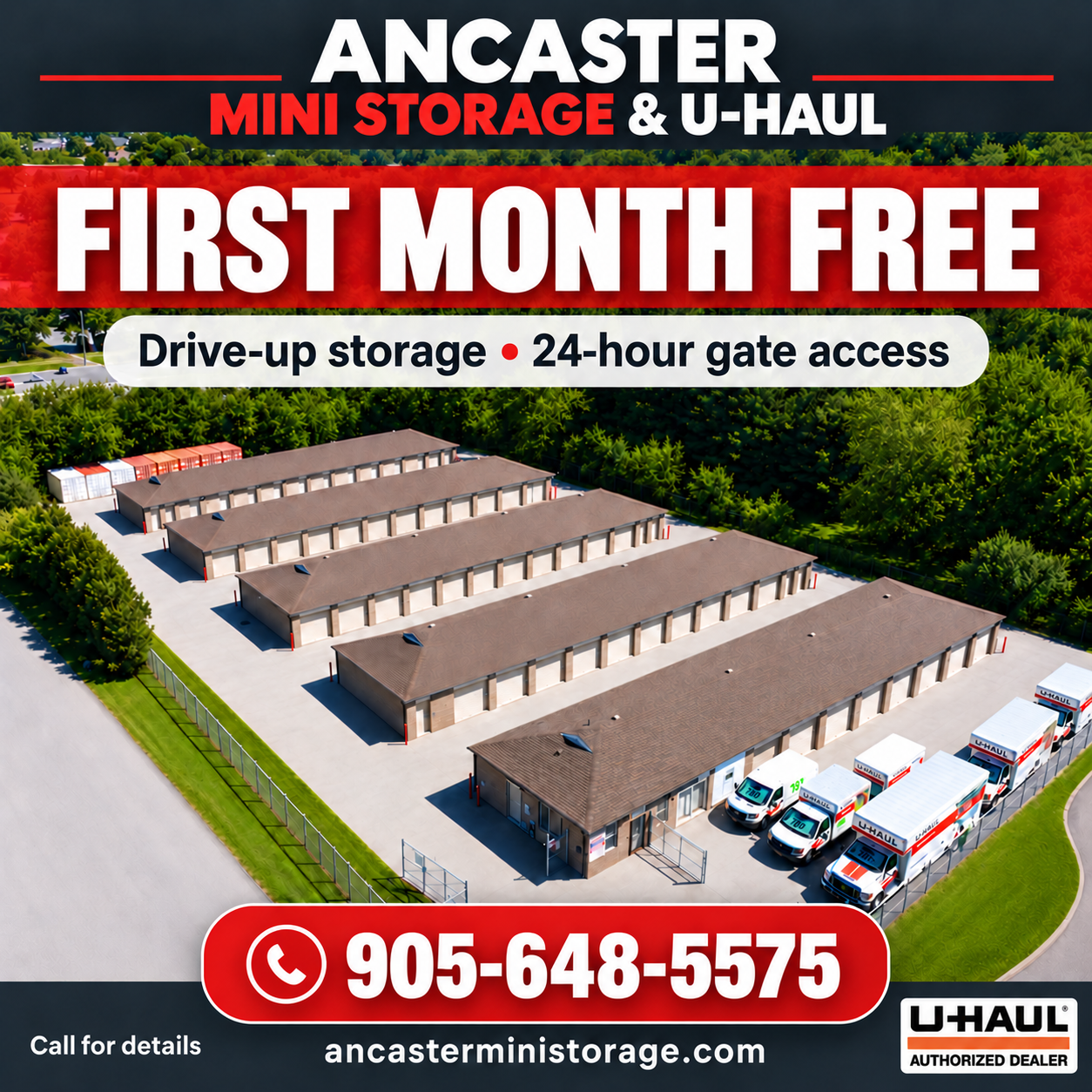Ancaster Mini Storage & U-Haul Drive-up Self Storage Units and Lockers.
