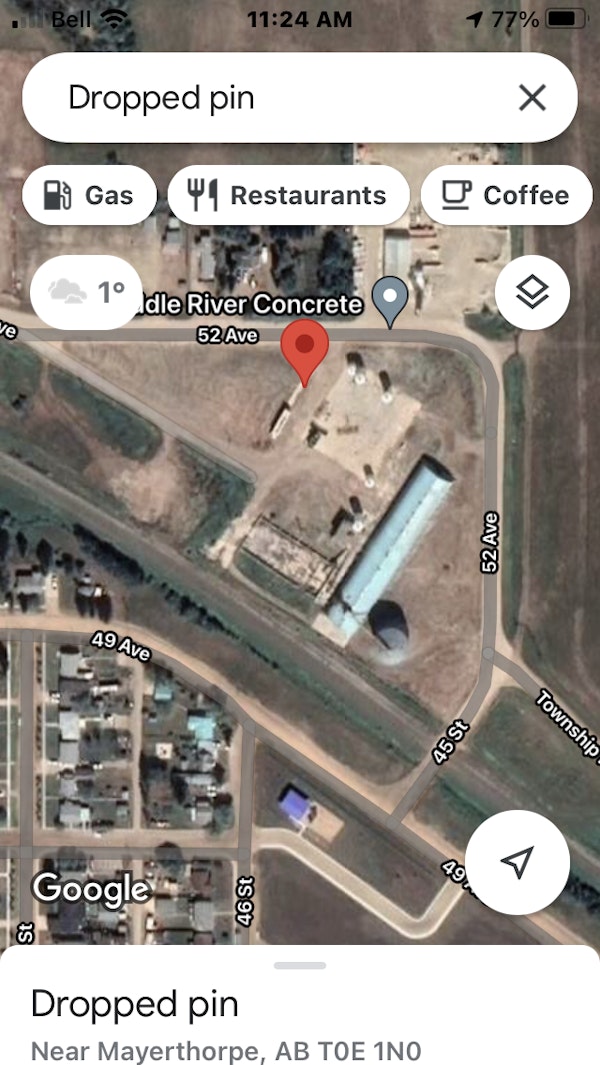 Industrial yard for rent in Mayerthorpe, Alberta